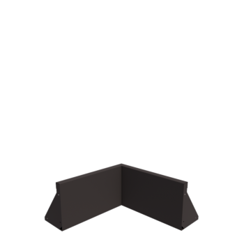 Muro di contenimento in acciaio - Angolo interno - 50 x 50 x 30 cm - RAL7016 opaco (grigio antracite)