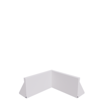 Muro di contenimento in acciaio - Angolo interno - 50 x 50 x 30 cm - RAL9010 opaco (bianco)