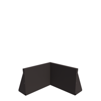 Muro di contenimento in acciaio - Angolo interno - 50 x 50 x 40 cm - RAL7016 opaco (grigio antracite)