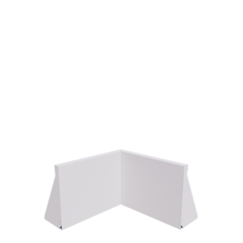 Muro di contenimento in acciaio - Angolo interno - 50 x 50 x 40 cm - RAL9010 opaco (bianco)