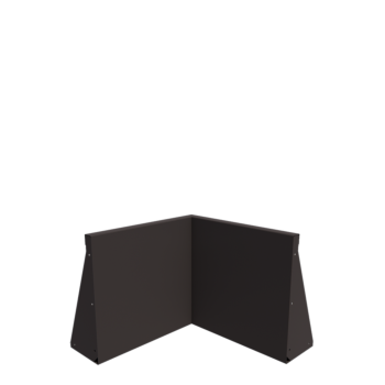 Muro di contenimento in acciaio - Angolo interno - 50 x 50 x 50 cm - RAL7016 opaco (grigio antracite)