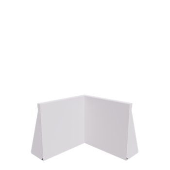 Muro di contenimento in acciaio - Angolo interno - 50 x 50 x 50 cm - RAL9010 opaco (bianco)