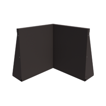 Muro di contenimento in acciaio - Angolo interno - 50 x 50 x 60 cm - RAL7016 opaco (grigio antracite)