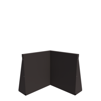 Muro di contenimento in acciaio - Angolo interno - 50 x 50 x 60 cm - RAL7016 opaco (grigio antracite)