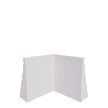 Muro di contenimento in acciaio - Angolo interno - 50 x 50 x 60 cm - RAL9010 opaco (bianco)