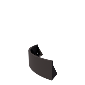 Muro di contenimento in acciaio - Curva esterna - 100 x 100 x 30 cm - RAL7016 opacot (grigio antracite)