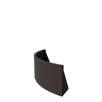 Muro di contenimento in acciaio - Curva esterna - 100 x 100 x 40 cm - RAL7016 opacot (grigio antracite)