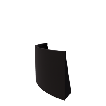 Muro di contenimento in acciaio - Curva esterna - 100 x 100 x 60 cm - RAL9005 opaco (nero)