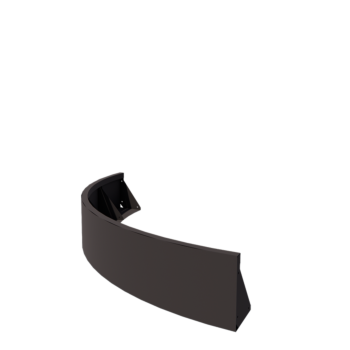 Muro di contenimento in acciaio - Curva esterna - 150 x 150 x 30 cm - RAL7016 opaco (grigio antracite)