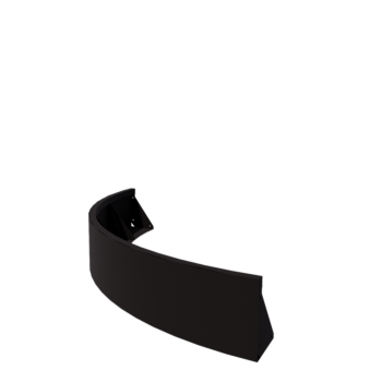 Muro di contenimento in acciaio - Curva esterna - 150 x 150 x 30 cm - RAL9005 opaco (nero)