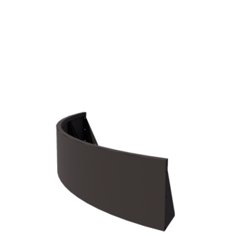 Muro di contenimento in acciaio - Curva esterna - 150 x 150 x 40 cm - RAL7016 opaco (grigio antracite)