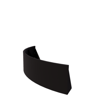 Muro di contenimento in acciaio - Curva esterna - 150 x 150 x 40 cm - RAL9005 opaco (nero)