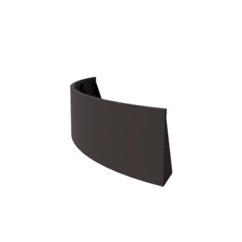 Muro di contenimento in acciaio - Curva esterna - 150 x 150 x 50 cm - RAL7016 opaco (grigio antracite)