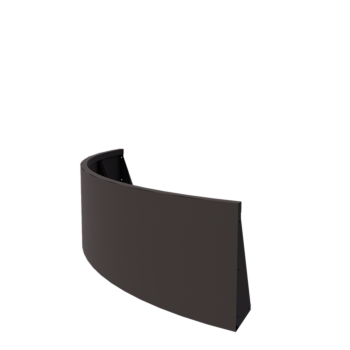 Muro di contenimento in acciaio - Curva esterna - 150 x 150 x 50 cm - RAL7016 opaco (grigio antracite)
