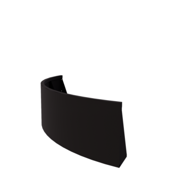Muro di contenimento in acciaio - Curva esterna - 150 x 150 x 50 cm - RAL9005 opaco (nero)