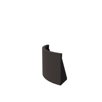 Muro di contenimento in acciaio - Curva esterna - 50 x 50 x 40 cm - RAL7016 opaco (grigio antracite)