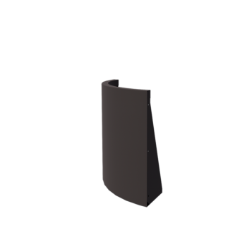 Muro di contenimento in acciaio - Curva esterna - 50 x 50 x 60 cm - RAL7016 opaco (grigio antracite)