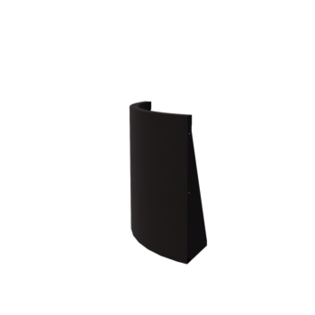 Muro di contenimento in acciaio - Curva esterna - 50 x 50 x 60 cm - RAL9005 opaco (nero)