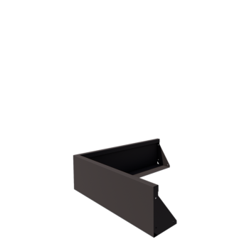 Muro di contenimento in acciaio - Angolo esterno - 100 x 100 x 30 cm - RAL7016 opaco (grigio antracite)