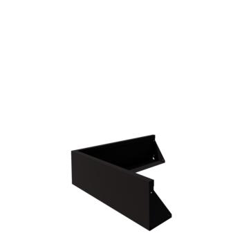 Muro di contenimento in acciaio - Angolo esterno - 100 x 100 x 30 cm - RAL9005 opaco (nero)
