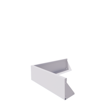 Muro di contenimento in acciaio - Angolo esterno - 100 x 100 x 30 cm - RAL9010 opaco (bianco)