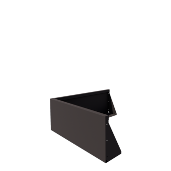 Muro di contenimento in acciaio - Angolo esterno - 100 x 100 x 40 cm - RAL7016 opaco (grigio antracite)