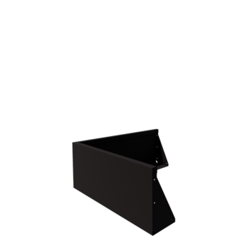 Muro di contenimento in acciaio - Angolo esterno - 100 x 100 x 40 cm - RAL9005 opaco (nero)