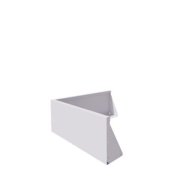 Muro di contenimento in acciaio - Angolo esterno - 100 x 100 x 40 cm - RAL9010 opaco (bianco)