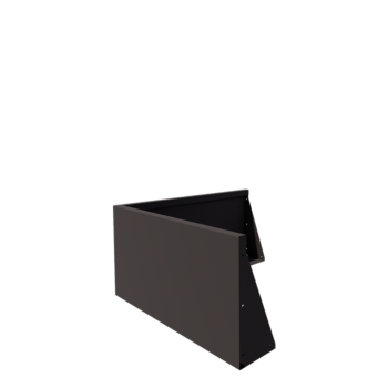 Muro di contenimento in acciaio - Angolo esterno - 100 x 100 x 50 cm - RAL7016 opaco (grigio antracite)