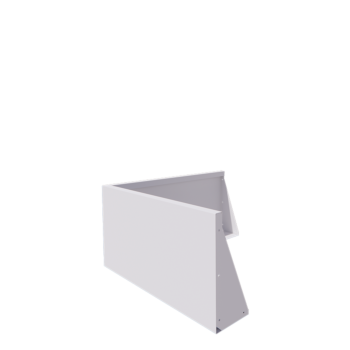 Muro di contenimento in acciaio - Angolo esterno - 100 x 100 x 50 cm - RAL9010 opaco (bianco)