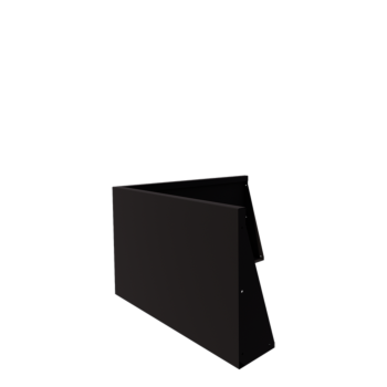 Muro di contenimento in acciaio - Angolo esterno - 100 x 100 x 60 cm - RAL9005 opaco (nero)