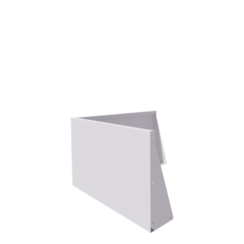 Muro di contenimento in acciaio - Angolo esterno - 100 x 100 x 60 cm - RAL9010 opaco (bianco)