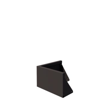 Muro di contenimento in acciaio - Angolo esterno - 50 x 50 x 30 cm - RAL7016 opaco (grigio antracite)