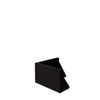 Muro di contenimento in acciaio - Angolo esterno - 50 x 50 x 30 cm - RAL9005 opaco (nero)