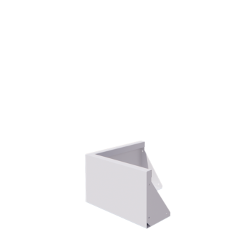 Muro di contenimento in acciaio - Angolo esterno - 50 x 50 x 30 cm - RAL9010 opaco (bianco)