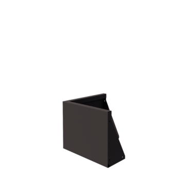 Muro di contenimento in acciaio - Angolo esterno - 50 x 50 x 40 cm - RAL7016 opaco (grigio antracite)
