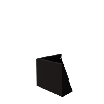 Muro di contenimento in acciaio - Angolo esterno - 50 x 50 x 40 cm - RAL9005 opaco (nero)