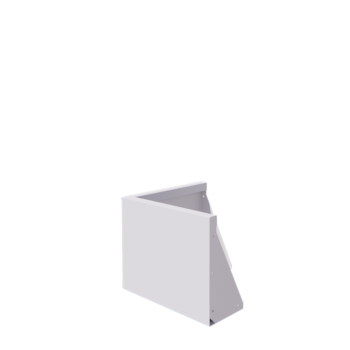 Muro di contenimento in acciaio - Angolo esterno - 50 x 50 x 40 cm - RAL9010 opaco (bianco)