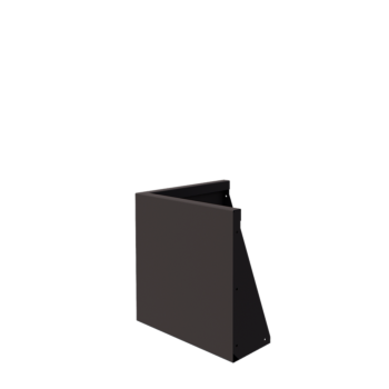 Muro di contenimento in acciaio - Angolo esterno - 50 x 50 x 50 cm - RAL7016 opaco (grigio antracite)