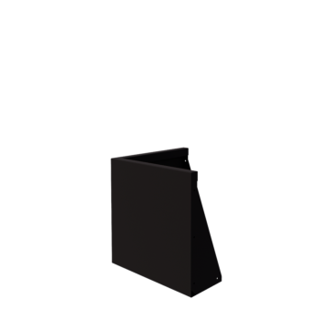 Muro di contenimento in acciaio - Angolo esterno - 50 x 50 x 50 cm - RAL9005 opaco (nero)