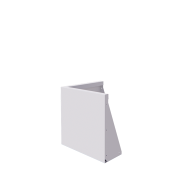 Muro di contenimento in acciaio - Angolo esterno - 50 x 50 x 50 cm - RAL9010 opaco (bianco)