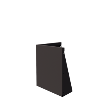 Muro di contenimento in acciaio - Angolo esterno - 50 x 50 x 60 cm - Altri colori RAL