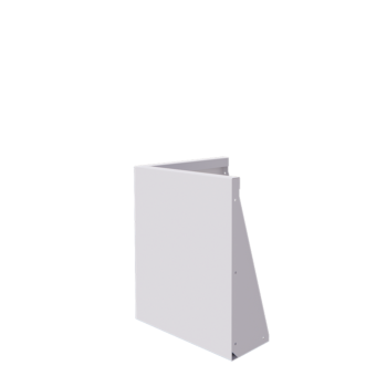 Muro di contenimento in acciaio - Angolo esterno - 50 x 50 x 60 cm - RAL9010 opaco (bianco)