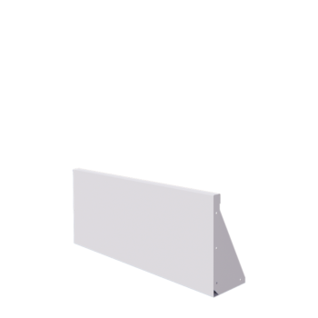 Muro di contenimento in acciaio - Dirrita - 100 x 40 cm - RAL9010 opaco (bianco)