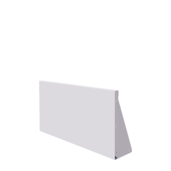 Muro di contenimento in acciaio - Dirrita - 100 x 50 cm - RAL9010 opaco (bianco)