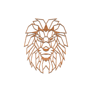Decorazione da parete in acciaio Corten Leone 1.0