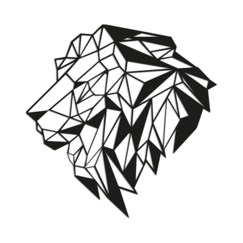 Decorazione da parete in metallo - Leone 2.0 Large - 81,3 x 80 cm