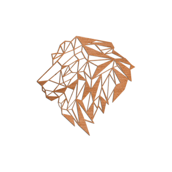 Decorazione da parete in acciaio corten - Leone 2.0 Small - 50,8 x 50 cm