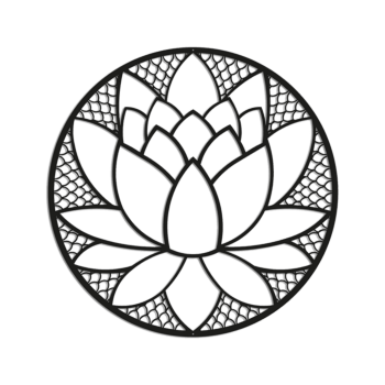 Decorazione da parete in metallo Fiore di Loto