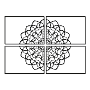 Decorazione da parete in metallo Mandala 4 parti *FINO AD ESAURIMENTO SCORTE